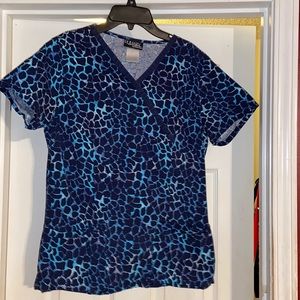 Runway by Cherokee Blue Scrub Top
